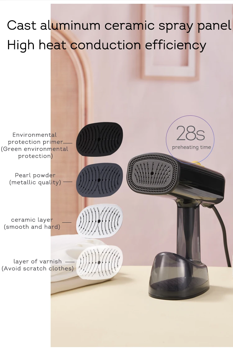 مُبخّر ملابس محمول جديد للأجهزة المنزلية مع شفط 5000Pa للكي الجاف والبخار للاستخدام الخارجي #5