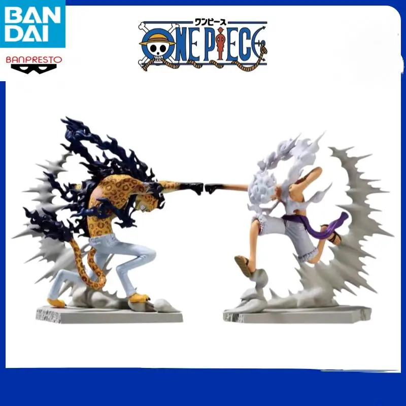 Genuino en Stock Bandai Namco One Piece Senkouzekkei Dracule.rob Lucci Vs Monkey D. Luffy PVC Anime figura modelo muñeca juguete para regalo