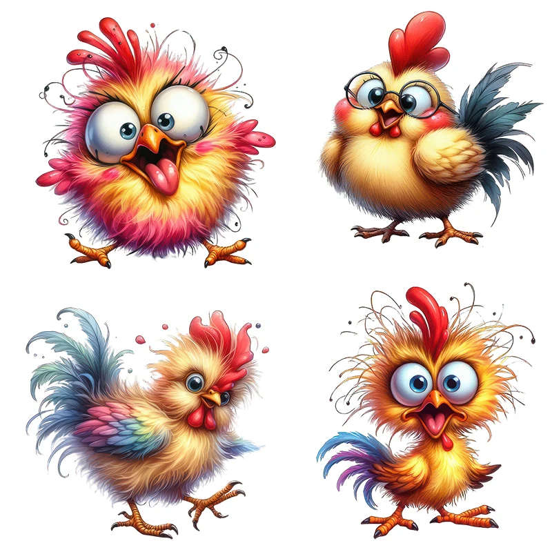 Three Ratels QB85 Funny colored rooster personality animal wall stickers for home decoration car body decals