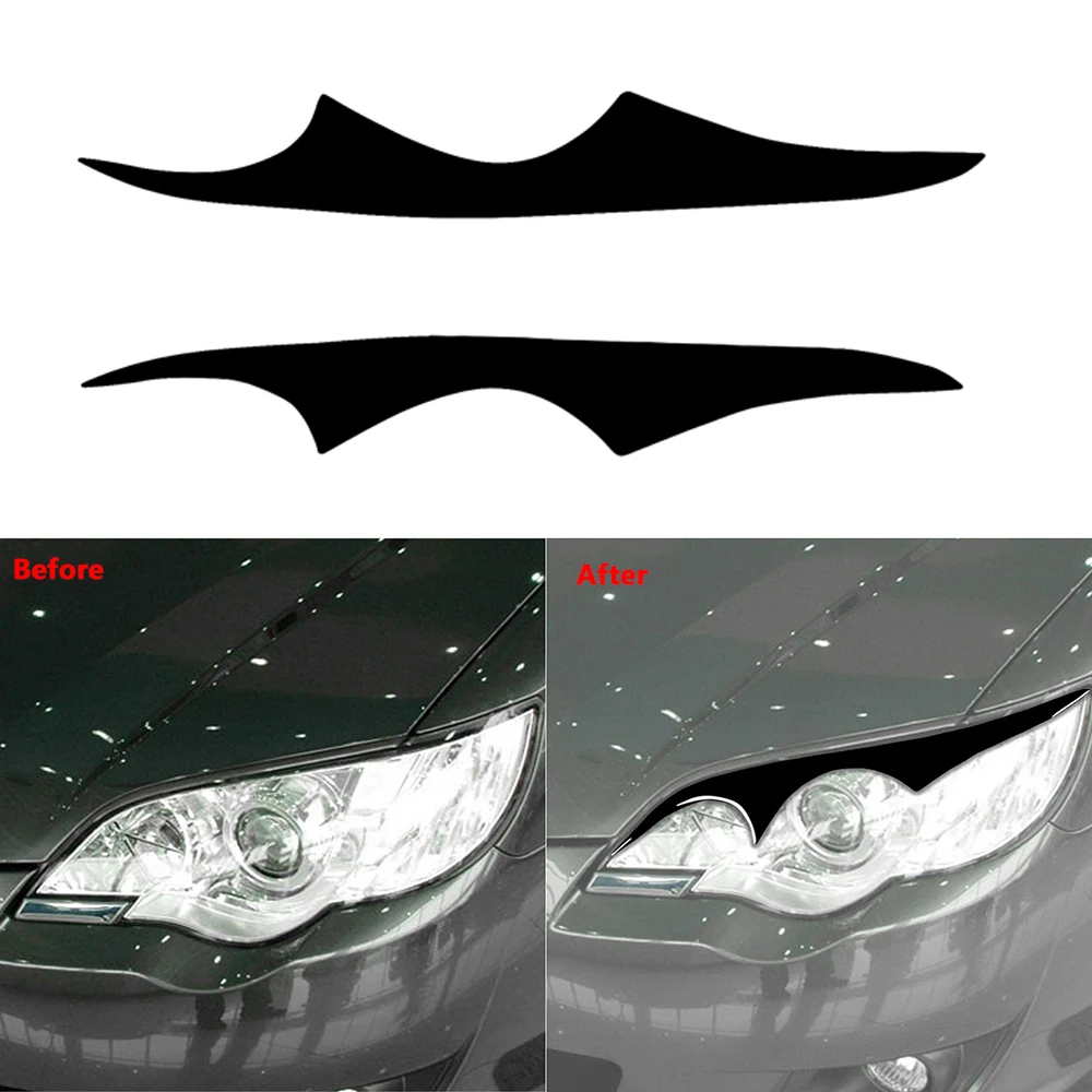 

Car Headlight Eyelid Eyebrow Cover Trim Piano Black For Subaru Legacy Outback 2006 2007 2008