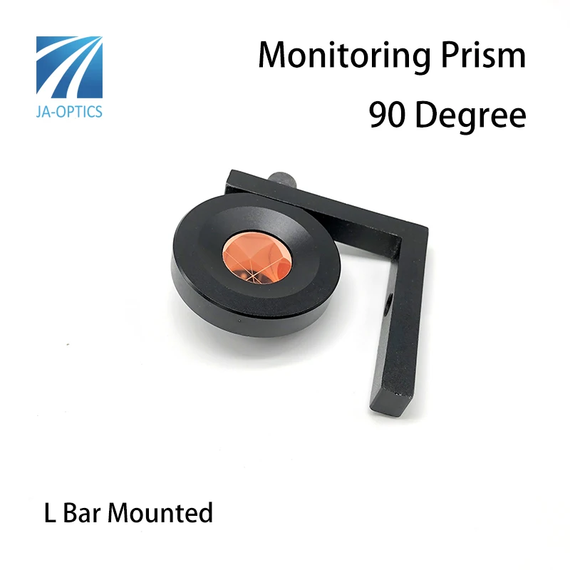 JA-OPTICS 90 Degree Monitoring Prisma, 1 Inch Mini Prism with L Bar for Surveying and Mapping