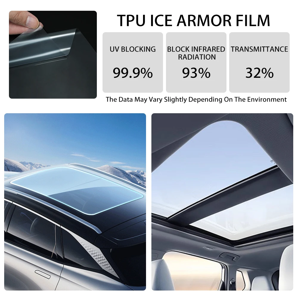 7.5mil TPU PPF Car Sunroof Film For Audi A6 C8 18-25 Self-Heating Heat Insulation Anti-UV Anti-Scratch Skylight Protective Film - view 5