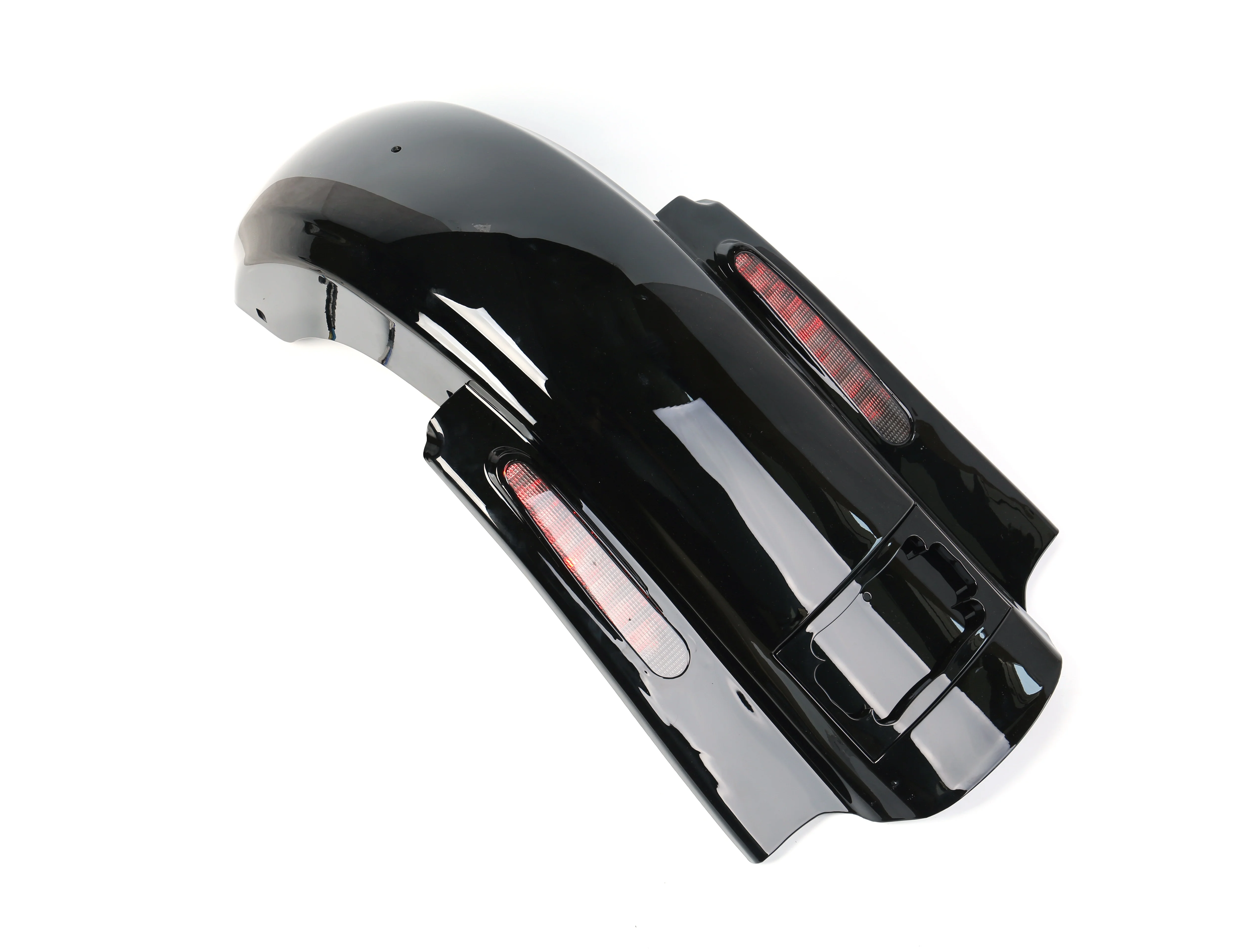 CFP-HL1584-140-3 ABS Motorcycle Accessories Black Rear Fender For Harley both blocked with Cvo Light ,wire harness 2009-2017