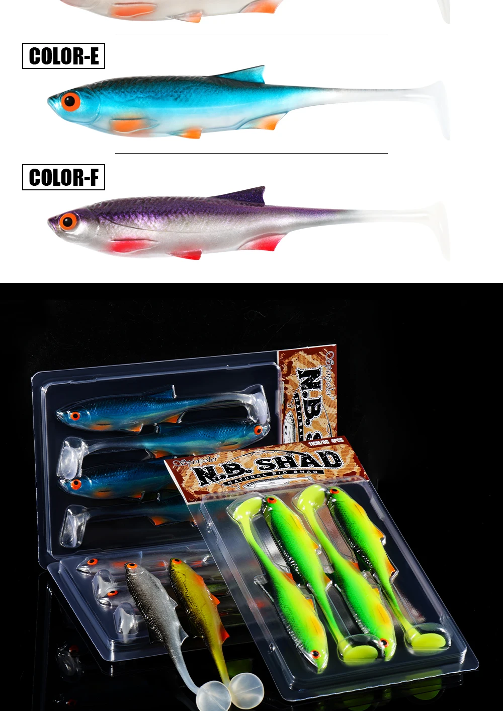 Hinweis Shad Bionic Soft Fishing Lure 11cm 8g Paddle Tail Swimbait Handgefertigter Köder Realistischer Köderfisch für Barsch, Hecht, Forelle, Raubfische – Detail 8