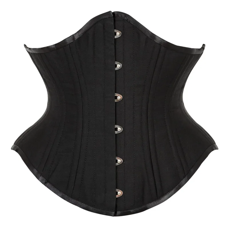 

Waist Corset Double Steel Boned Black Corset Belt for Women Steampunk Gothic Waist Seal Body Shape Clip Belt XS-XXXL