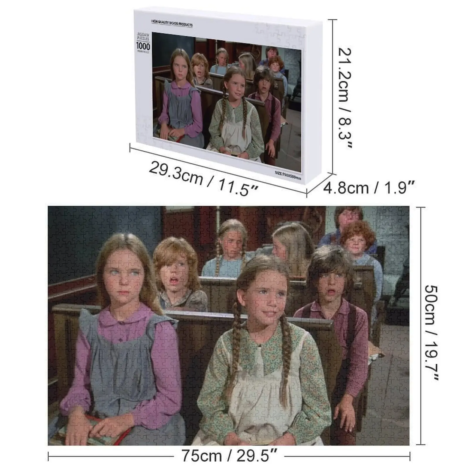 초원 위의 작은 집 클래스 직소 퍼즐 그림 어린이를 위한 맞춤형 퍼즐