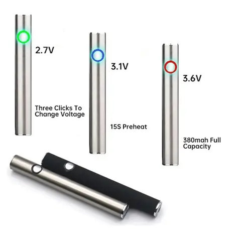 510 pré-aquecer vv bateria 380mah max diâmetro de carregamento inferior 11.2mm regulador de três velocidades bateria caneta de ferro de solda