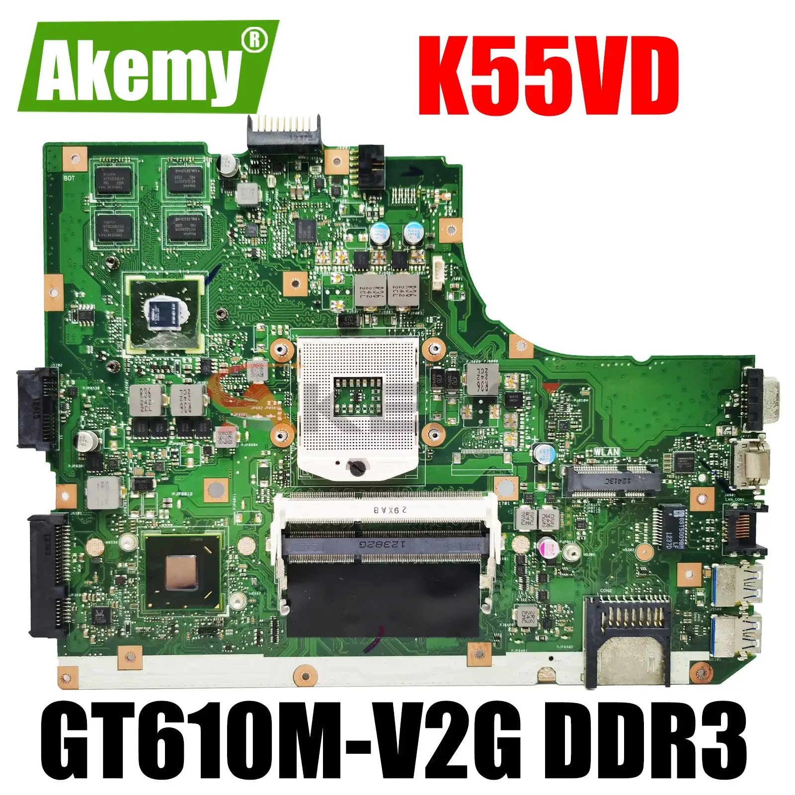 

AKEMY K55VD Laptop motherboard for ASUS K55A A55V K55V K55VD original mainboard V2G GT610M Support I3 I5 CPU