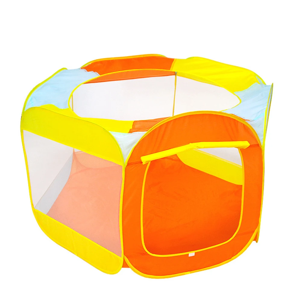 Game Tent Vibrant Orange Playhouse Single Layer Shelter Folding Baby Breathable