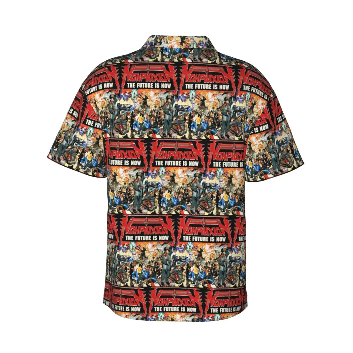 Non Phixion Chemises pour hommes Chemise hawaïenne à manches courtes Hauts décontractés à boutons pour la plage d'été