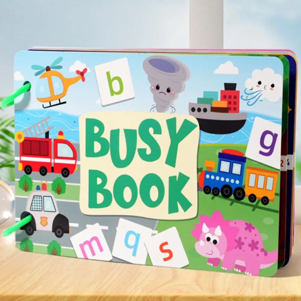 Feito à mão montessori silencioso ocupado livro repetido colando desenhos animados silencioso adesivos livro mão livro de papel diy crianças ocupado livro brinquedo