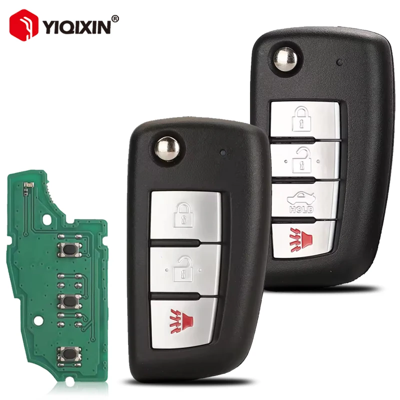 Kunci Mobil Lipat Modifikasi 433/315Mhz Untuk Nissan Qashqai Tiida Sunny Murano Sylphy X-Trail March Juke Sentra Quest