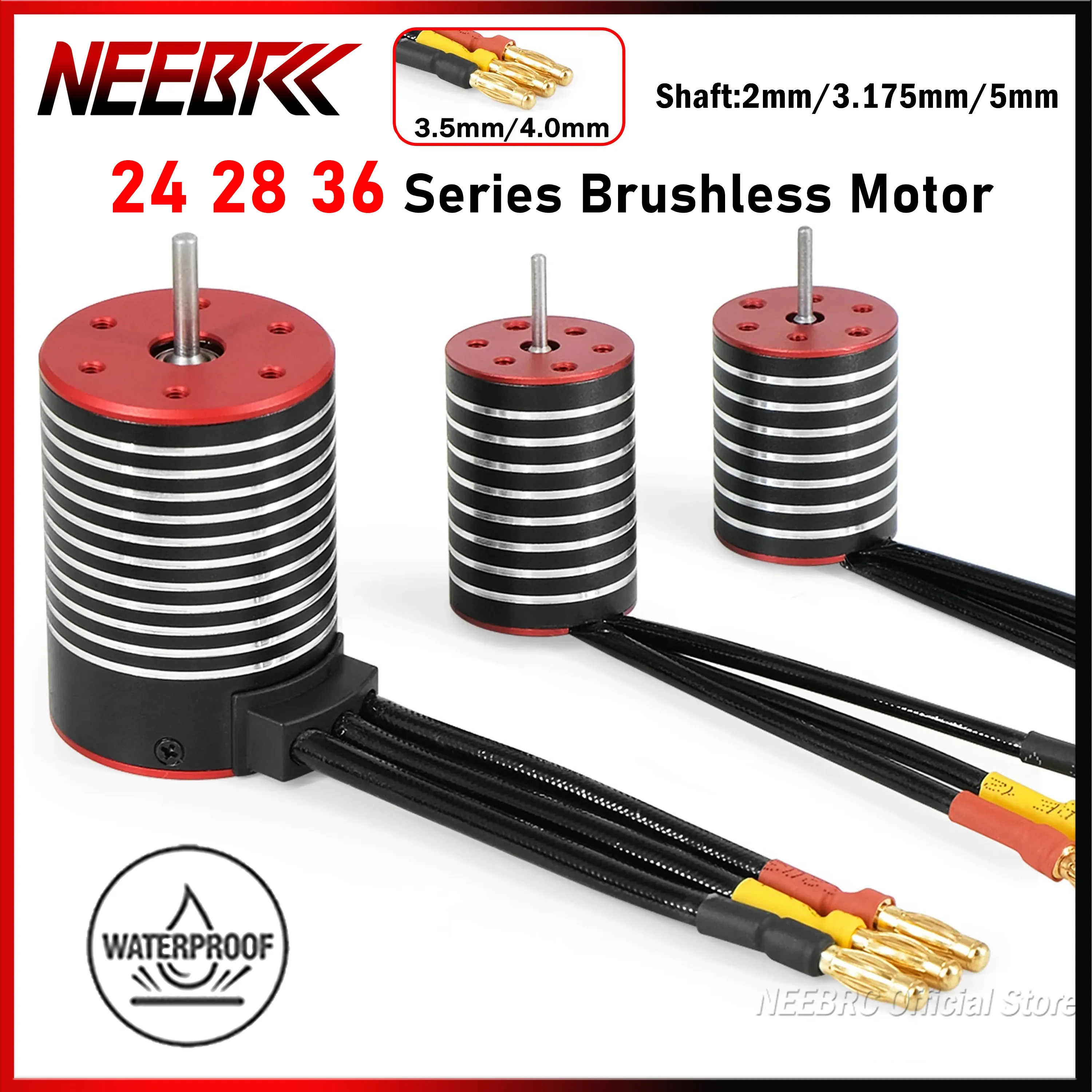 Waterproof 2430 2435 2838 2847 3650 3660 3670 Brushless Motor for 1/12 1/14 RC Car Racing Off-Road Wltoys 144001 Traxxas Redcat