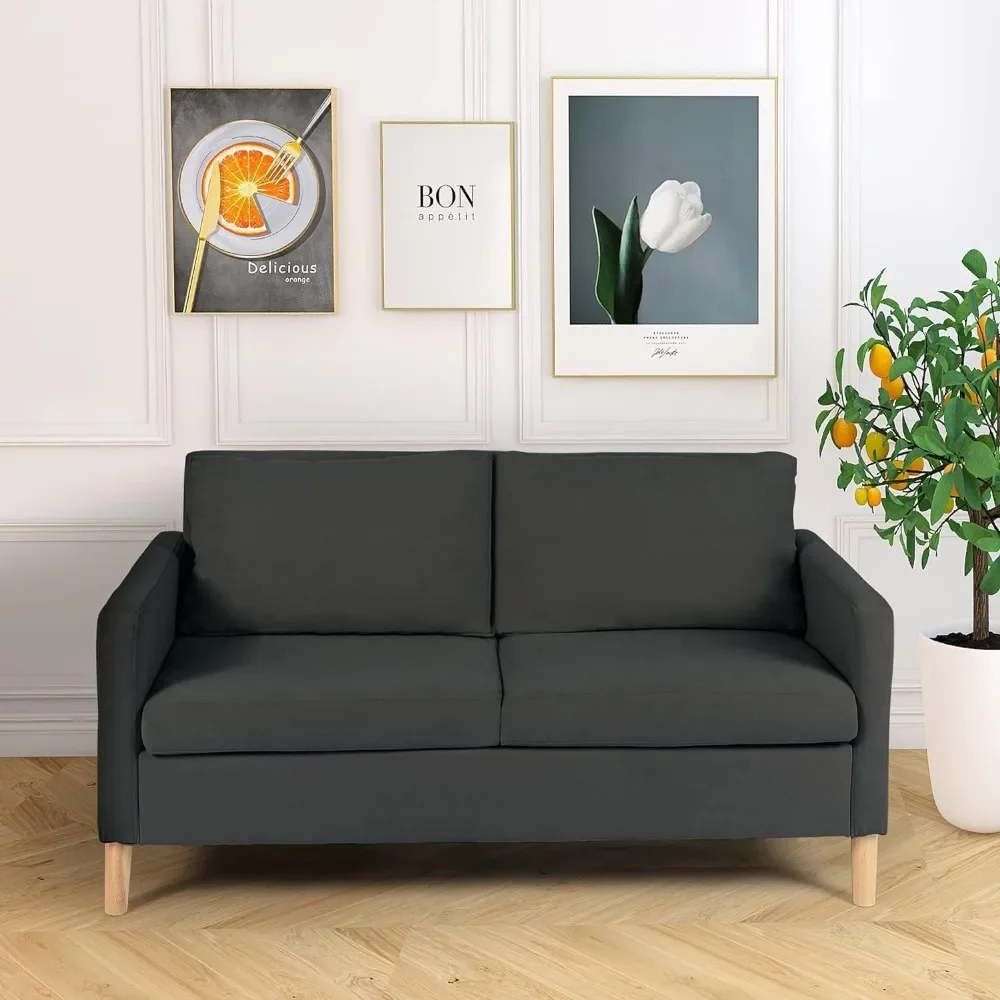 Modern Small Loveseat Sofa with 2 USB Charging Ports, 55