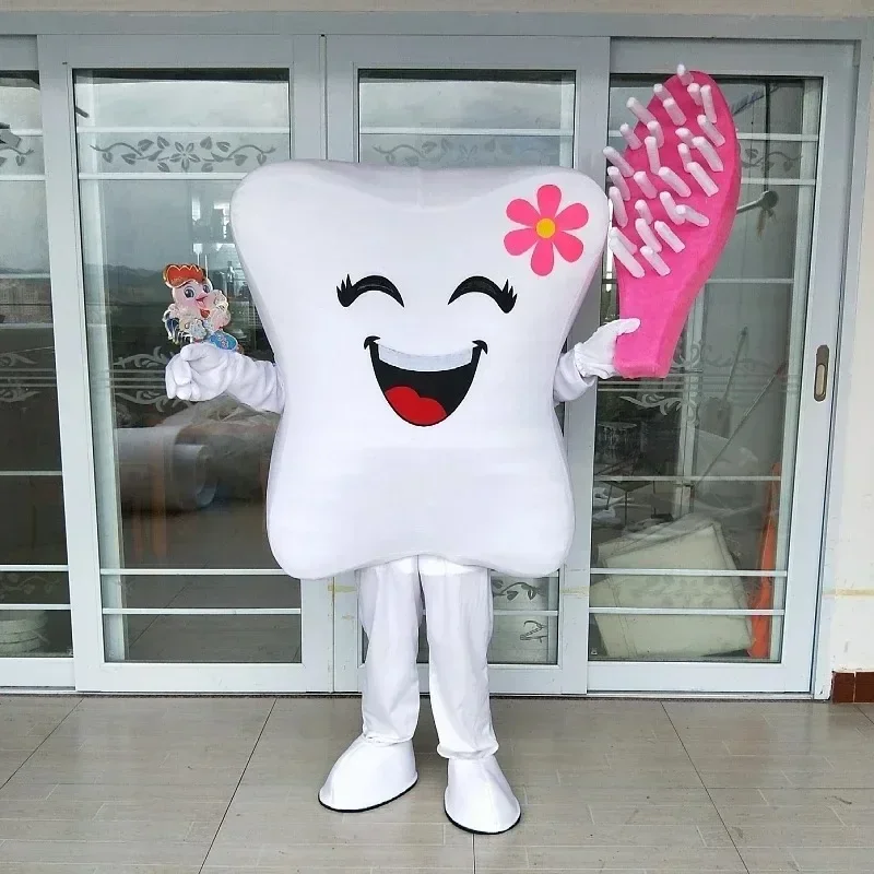 مستشفى طب الأسنان تأثيري حلي العالم يوم صحة الفم شخصية التميمة الإعلان الدعائم الطرف تأثيري ازياء