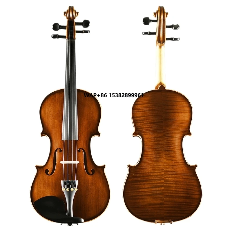 

Professional Performance Solid Wood Violin Spruce Top and Flame Maple Back Beginners Test