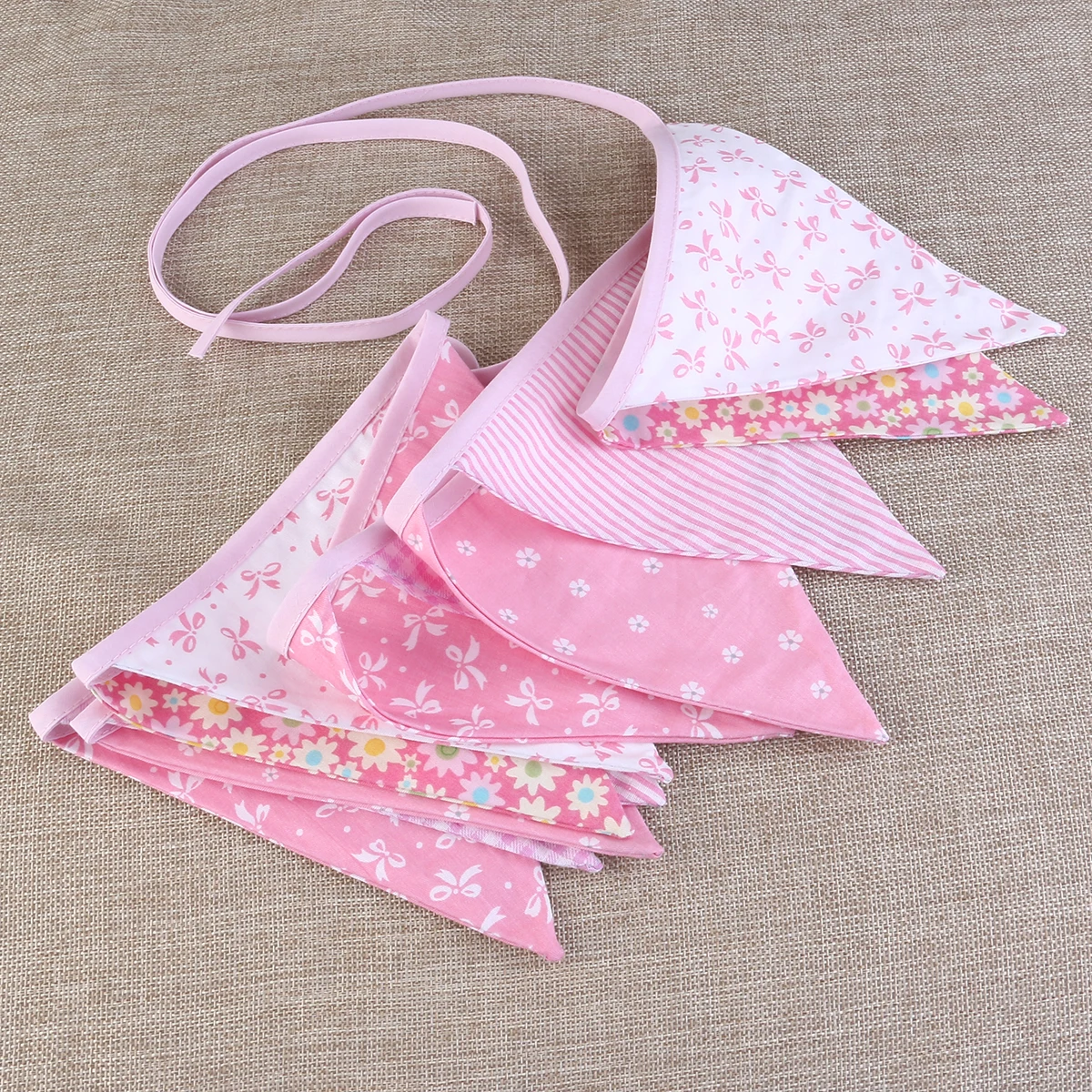 

Birthday Decoration Hanging Flags Pennant Banner Party The Triangle Garland Pink Child