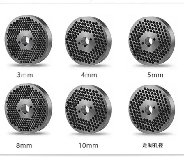 Feed Pellet Grinder Machine, Disco de moagem, Ferramentas de moagem, Molde, 3mm, 4mm, 5mm, 8mm, 10mm Acessórios Granular Machine, Peças e ferramentas