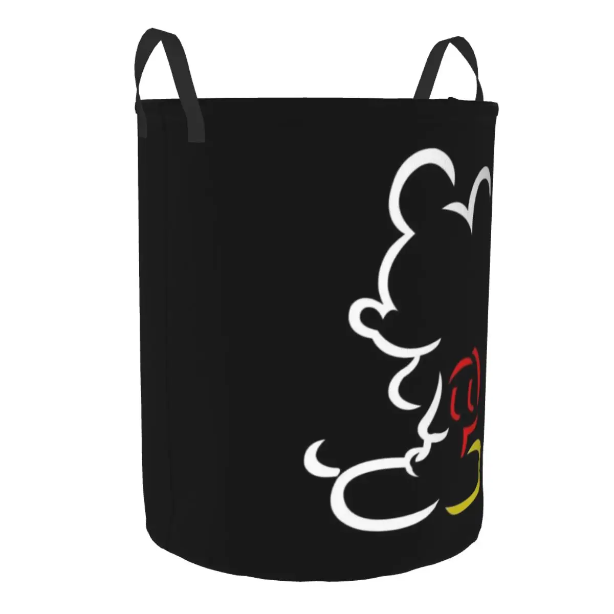 Customized Mickey Mouse Laundry Basket Collapsible Clothes Hamper for Nursery Kids Toys Storage Bin