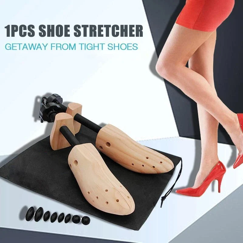 Hot Selling Durable Anti-rust Adjustable Smooth Wooden Shoe Stretcher for Men Women Household -B5