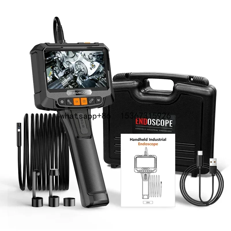 G10 IP68 Waterproof LED 2600mAh Industrial Endoscope Camera HD1080P Pipe Sewer Inspection Borescope with 5 inch IPS Screen