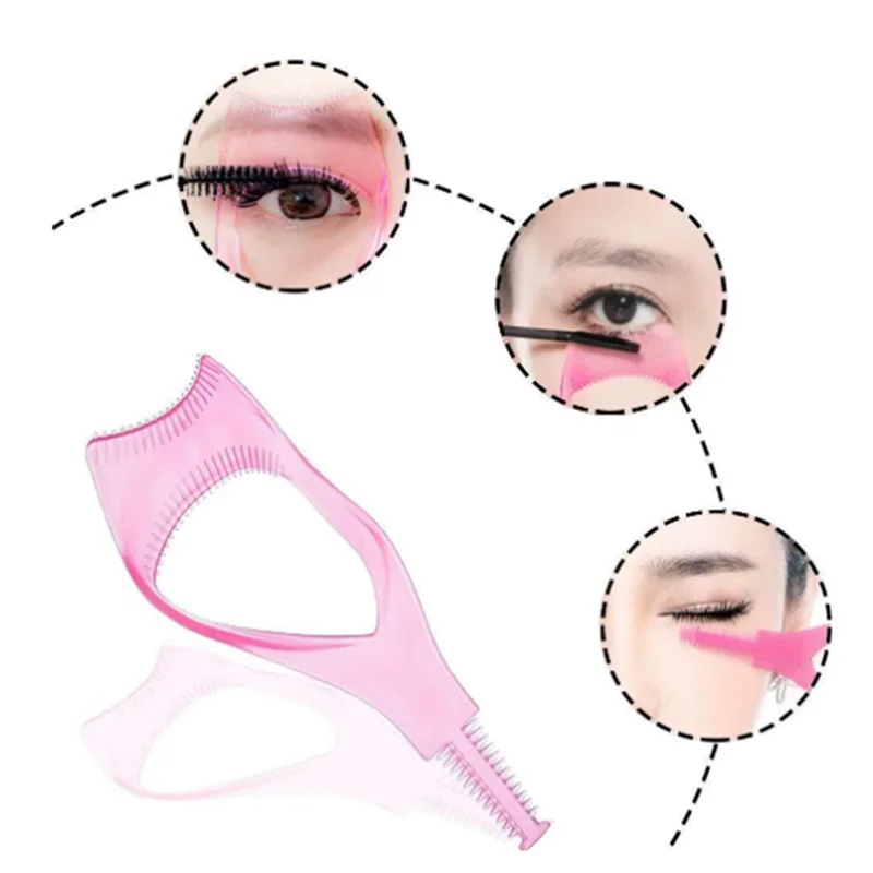 Trzywzglądowe urządzenie do pielęgnacji rzęs z uchwytem i funkcją barierową, podwójnego zastosowania do rzęs i brwi, narzędzie do pielęgnacji kosmetycznej.