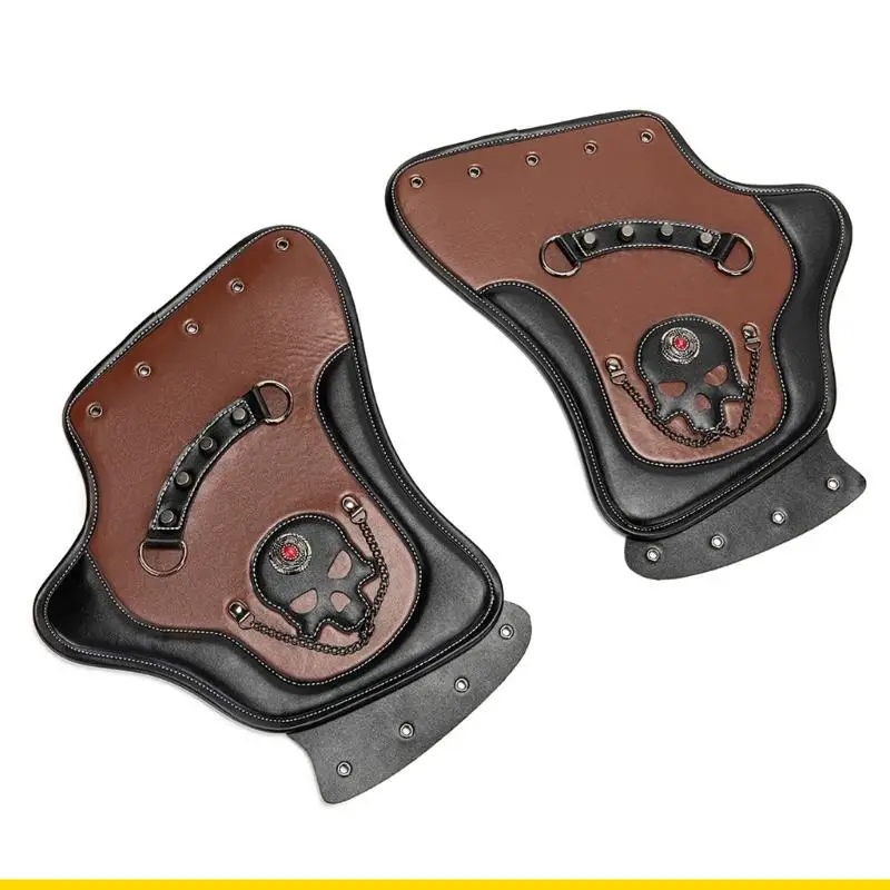 SZCH Motorcycle Side Panel Accent with Skull Detail and Metal Hardware