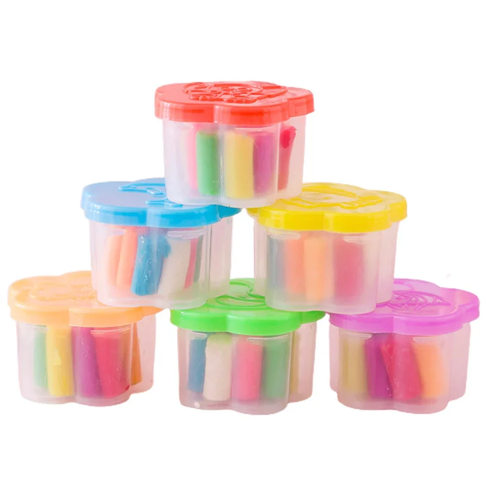 Handmade Plasticine Goodie Bag for Kids, Birthday Party Favor, DIY Color Clay, Gift for Boys and Girls, 6 Box, 12 Colors