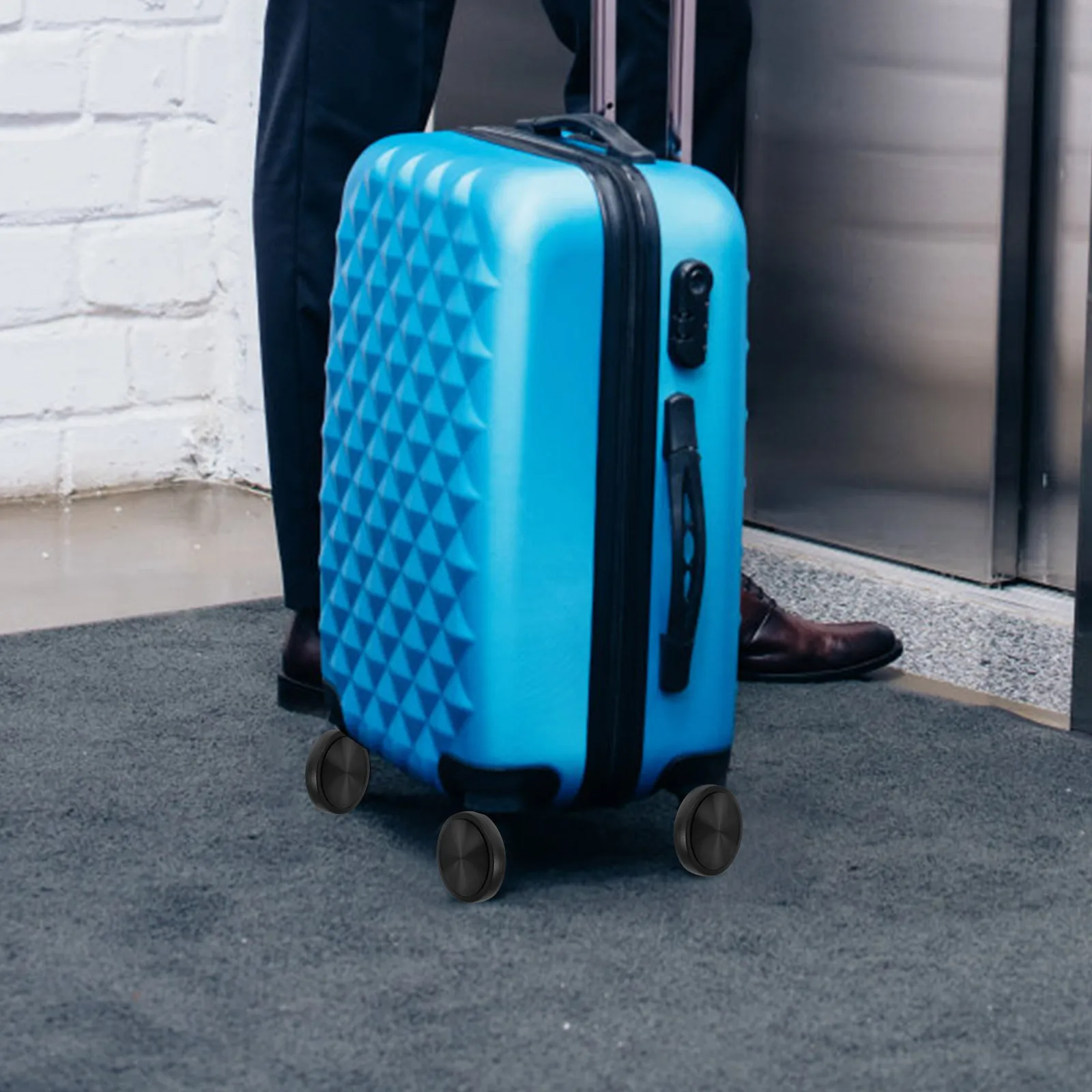 

2pcs Luggage Suitcase Universal TPE Smooth Movement Easy Install Compatible Various Cases Trolley Luggage