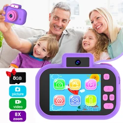 HD 1080P Kids Camera Digital Dual Camera 8X digital zoom flash light Built-In Game Video Toys Mini Color Display Birthday Gift