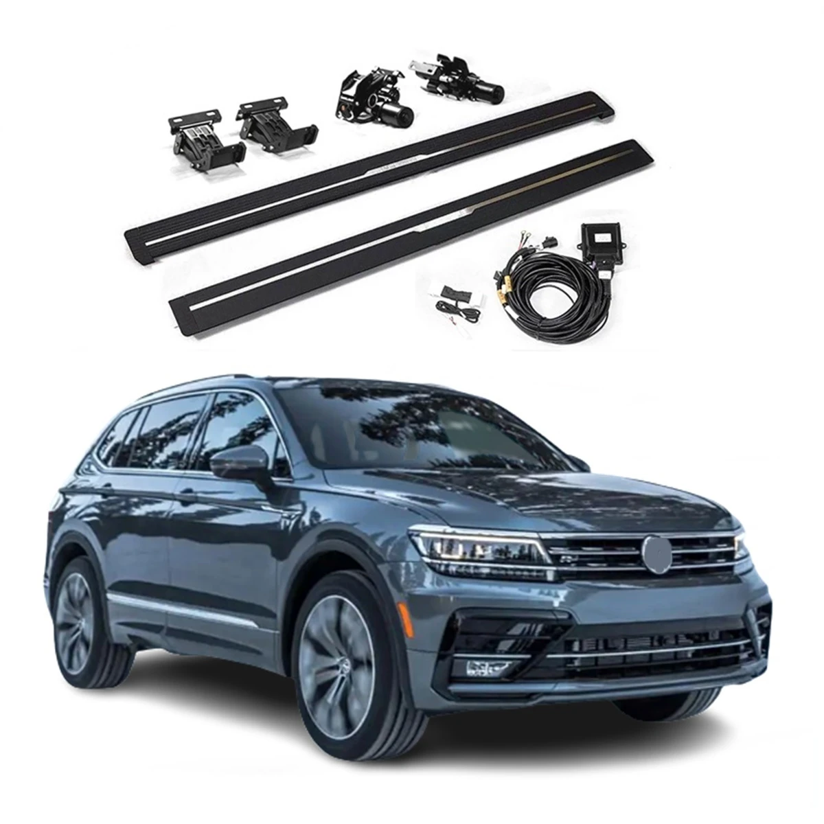 Electric Side Step Car Accessories Car Parts Auto Body Systems Upgrade Body Kit For Volkswagen Tiguan Side Step 2018 - 2021