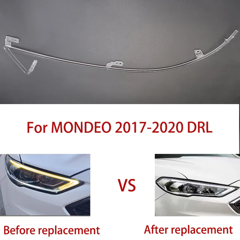 

Дневные ходовые огни автомобиля DRL, направляющая трубчатая фара, ангельские глазки, световодные полосы для Ford Mondeo 2017-2020