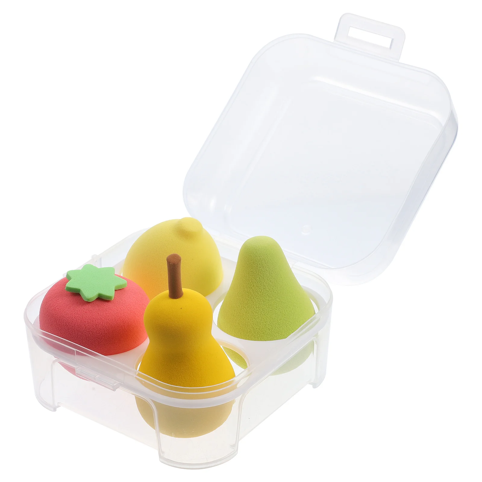 4Pcs Small Fruit Makeup Sponges Supple Powder for Face Foundation Cream Concealer Even Application No Marks Women Beauty