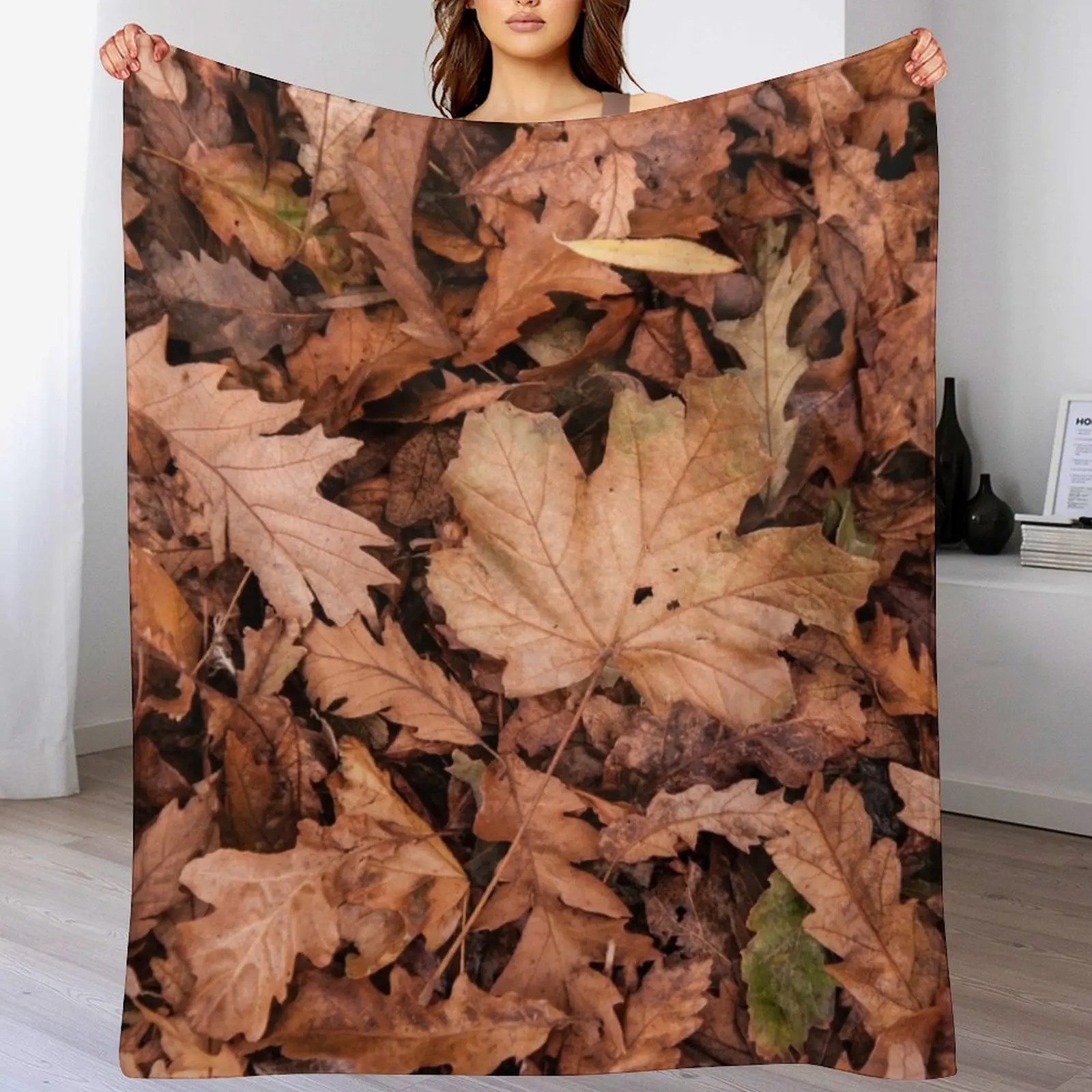 

Dried Leaves Throw Blanket Luxury Brand Cute Plaid cosplay anime for winter Blankets