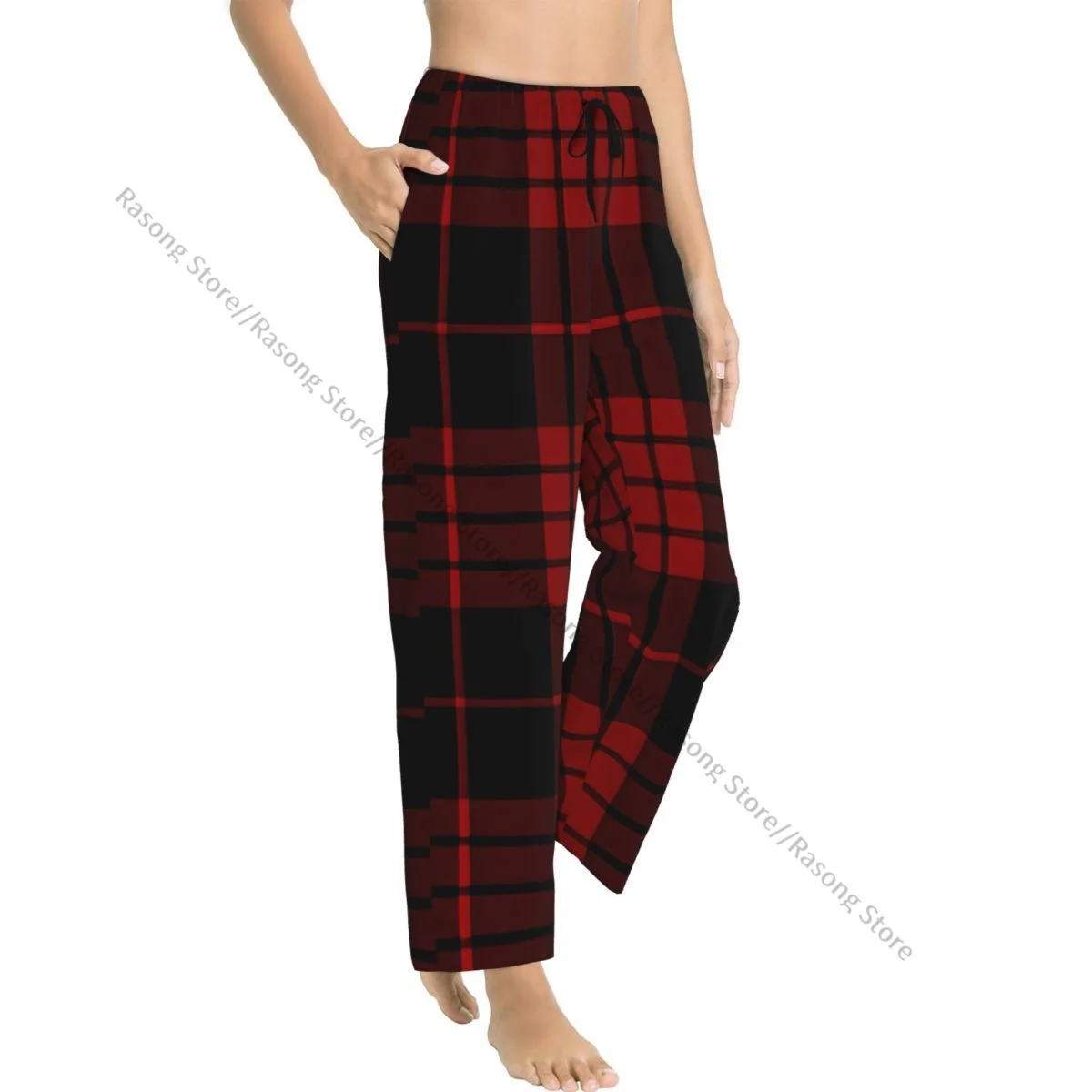 

Warm Women Pajama Pants Plaid Flannel Sleep Bottoms Soft Fleece Loungewear