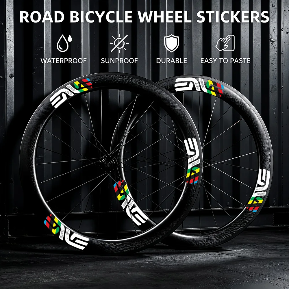 13pcs/1set ENVE SES Wheel Rim Stickers High Visibility Color Decor Decals Waterproof UV Resistant Road Bike Carbon Wheel Sticker