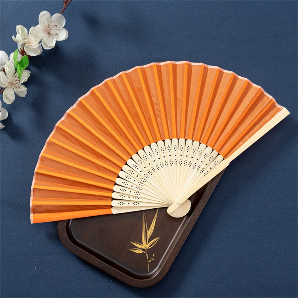 Chinese Style Hand Fan Folding Fan Dance Wedding Birthday Party Fan Blank White DIY Paper Bamboo Fan Craft Decor Gifts For Guest