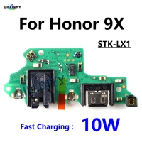 For Huawei Honor 9X USB Charging Connector Board Dock Charger Port Microphone Type C Flex Cable Replacement Parts STK-LX1