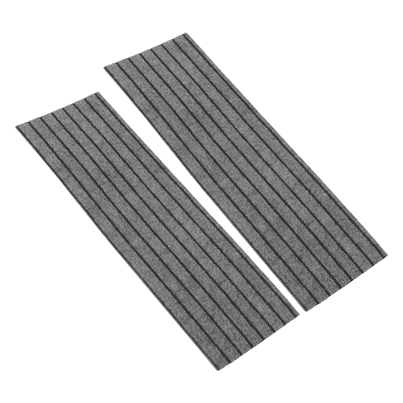 2Pcs Outdoor Stair Treads Non Slip Peel Stick 35.4x11.8 Inch Ribbed Carpet Step Mats Winter Snow Entry Stair Thread Nonslip