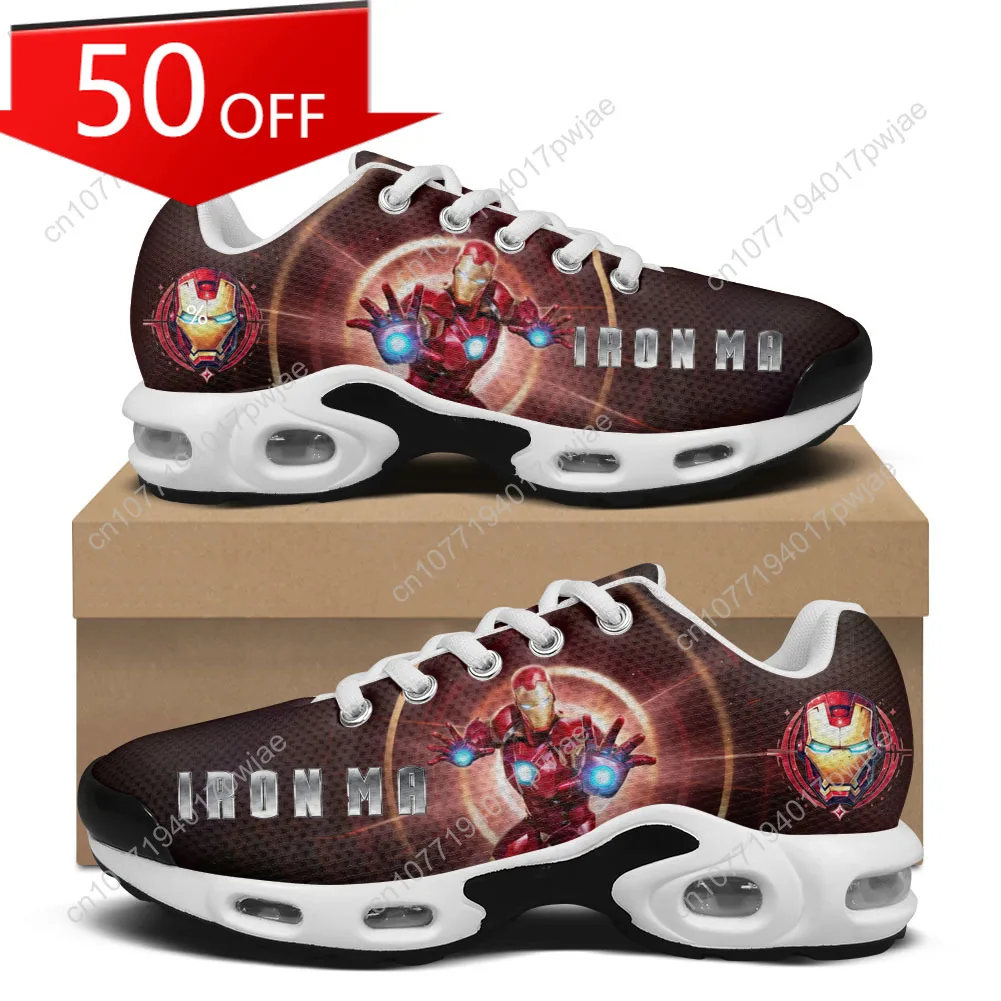 

Marvel Iron Man Air Cushion Sneakers Mens Womens Sports Shoes Lightweight Hiking Mountain Climbing Custom Shoes