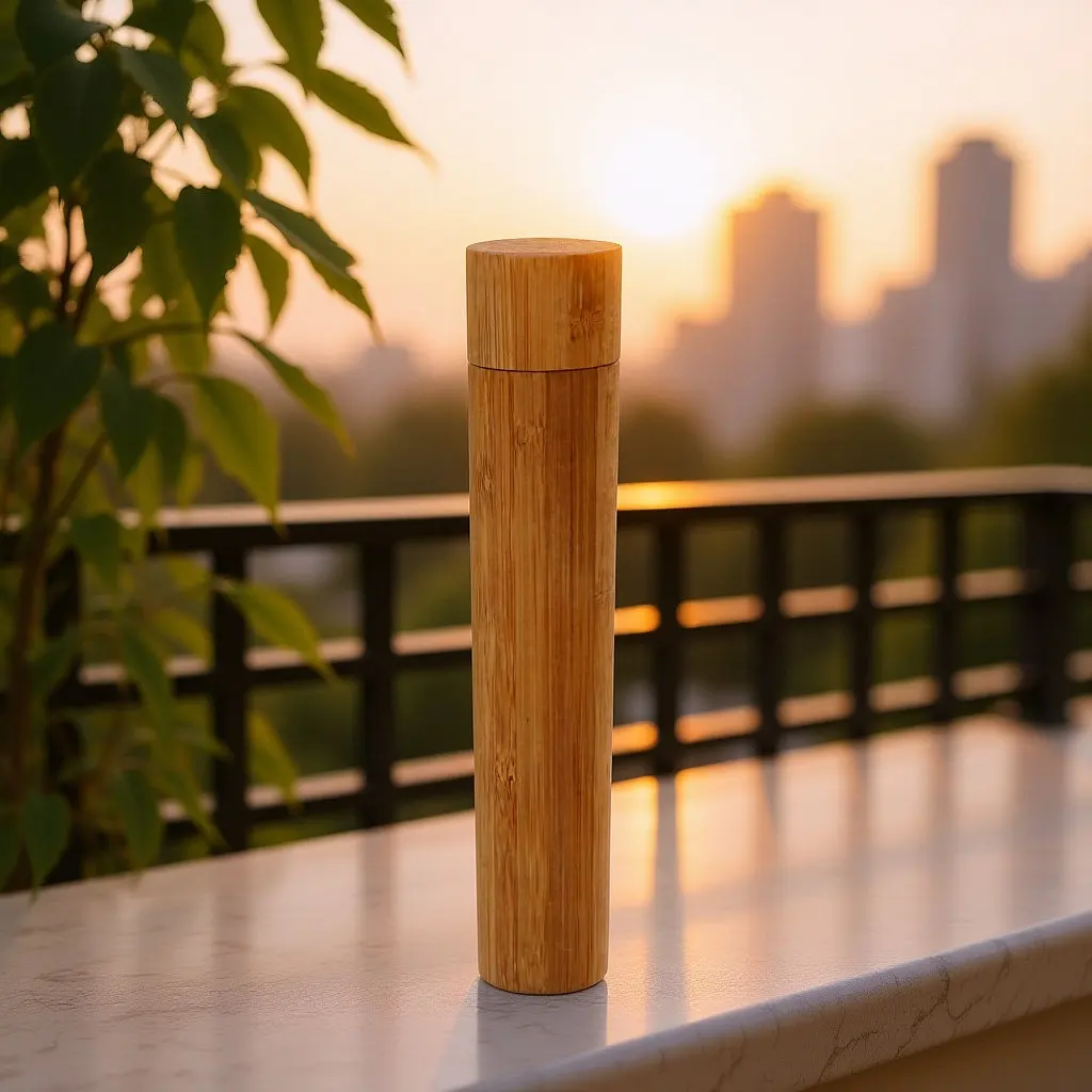 

Small Bamboo Mailing Tube Sturdy Poster Holder for Artwork Drawings Document Storage Portable Drawing Mailing Tube Case