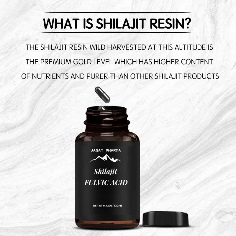 Himalayan Pure Shilajit, Ácido Fúlvico Ocorrendo Naturalmente, 120 Caps