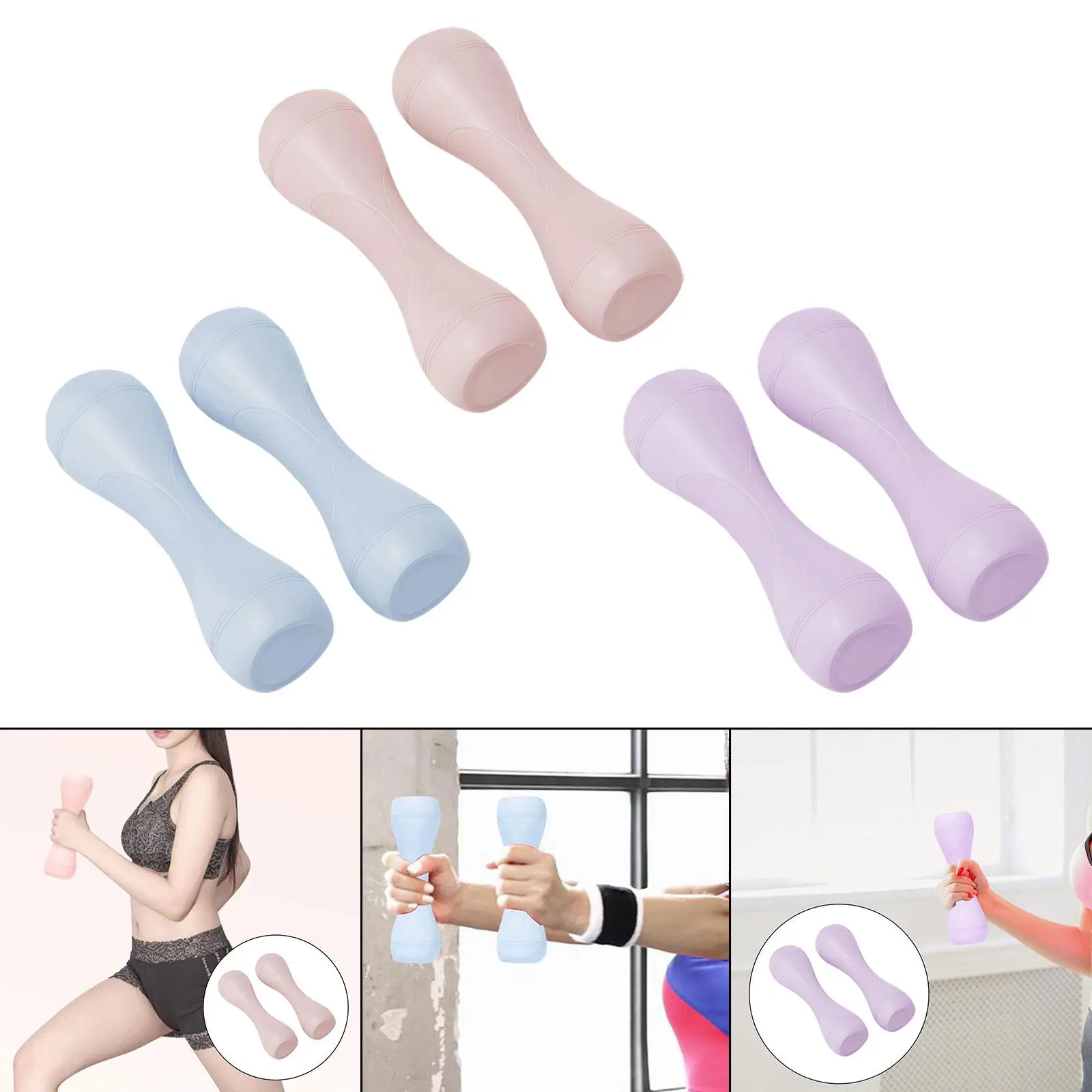 Par de mancuernas ajustables antideslizantes para el hogar 1kg 1,5kg 2kg pesas de mano