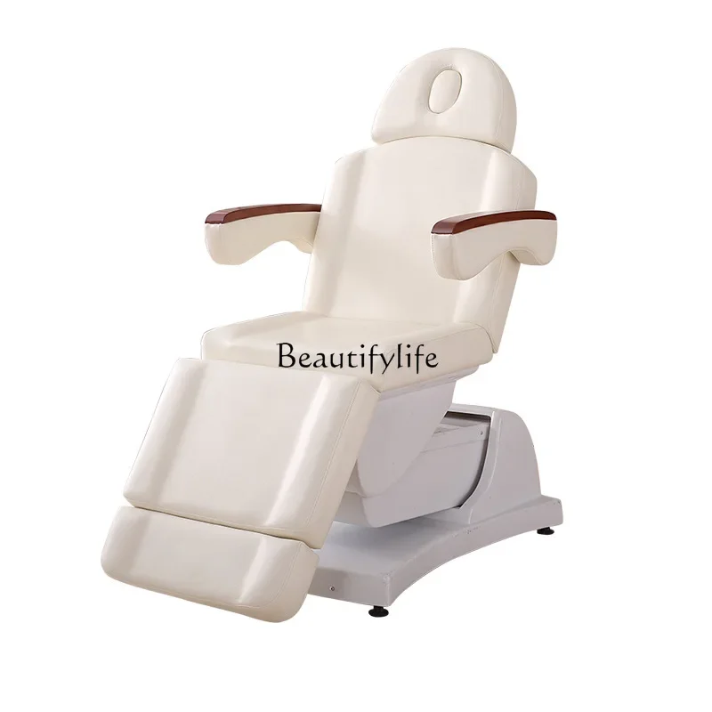 

Electric beauty therapy pattern embroidery bed, one-to-four folding body bed