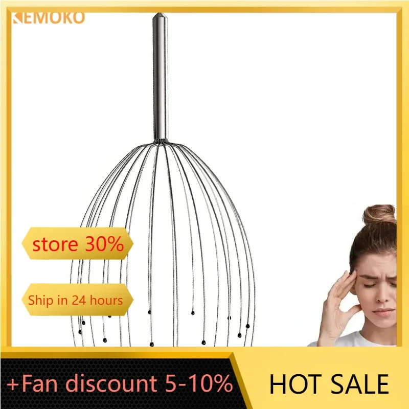 

Head Massager Head Scratching Octopus Scalp 24 Fingers Non Soul Extractor Divine Head Relaxing For Extracting Hair Healthy Care