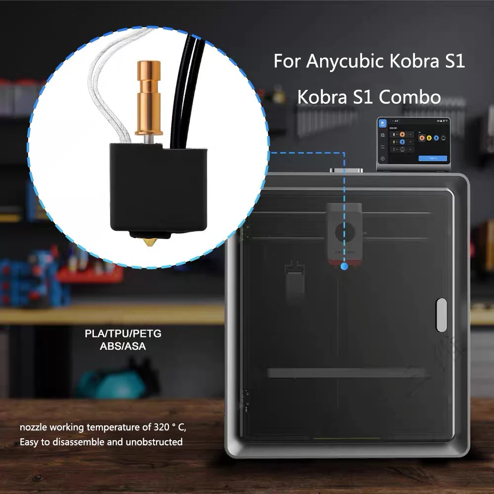 Anycubic Kobra S1 バイメタルヒートブレークスロート Kobra S1 コンボ S1C ホットエンドアップグレードキット 3Dプリンターアクセサリー用ホットエンドアップグレード