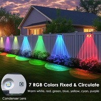 Solar Outdoor Wall Light LED Waterproof Lighting GRB Warm Light Garden Decorative Wall Light for Porch or Garden Exterior Wall