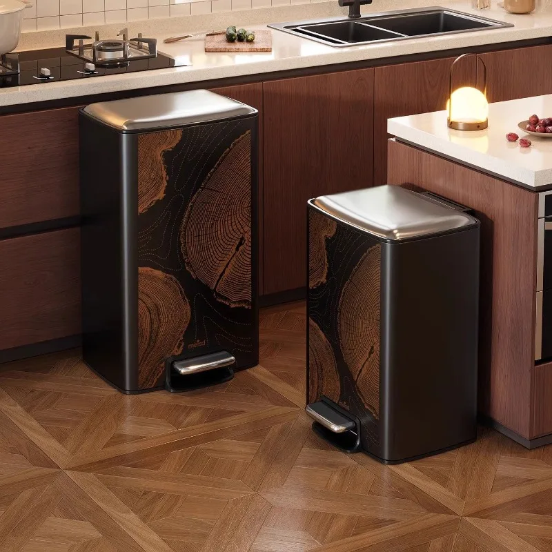 

Stainless Steel Trash Can Kitchen Food Waste Disposal Trash Can Anti Odor Sturdy Large Capacity Modern Household Merchandises