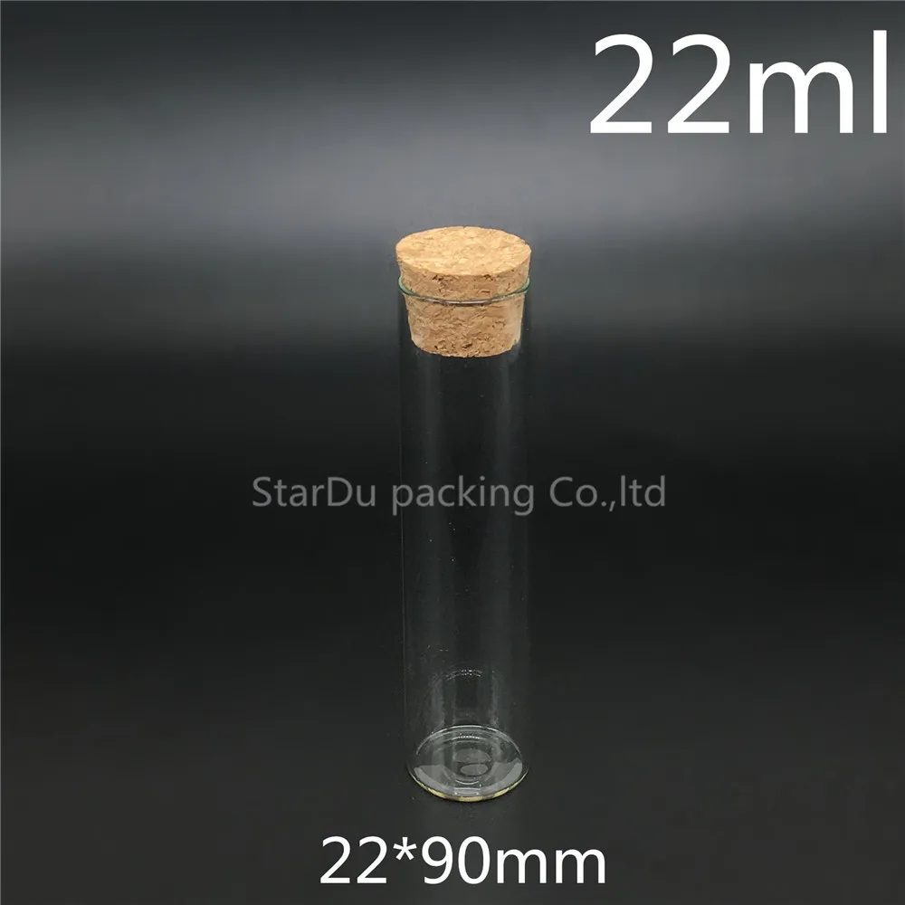 Free Shipping 500pcs/lot 22ml 22*90mm Wishing Glass Bottle With Cork ,High-quality 22cc Glass Vials Display Bottle Wholesale