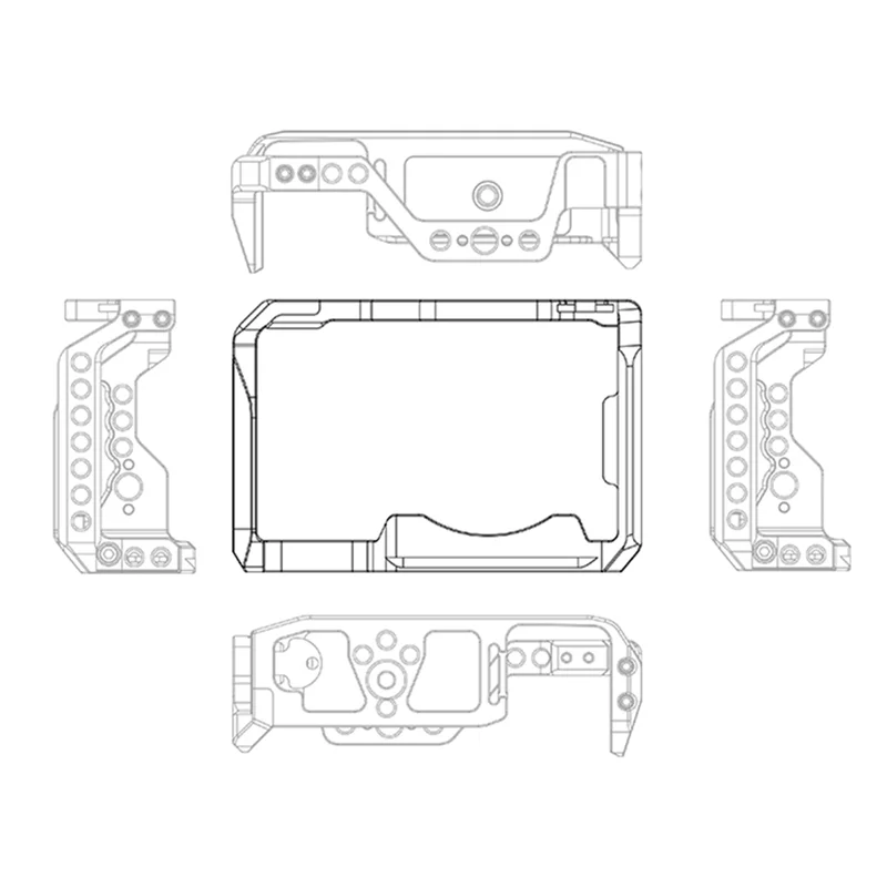 

SCLS Full Camera Cage Rig Protective Frame Case For A6700 DSLR Camera Expansion Stabilizer Video Film Movie Making Bracket